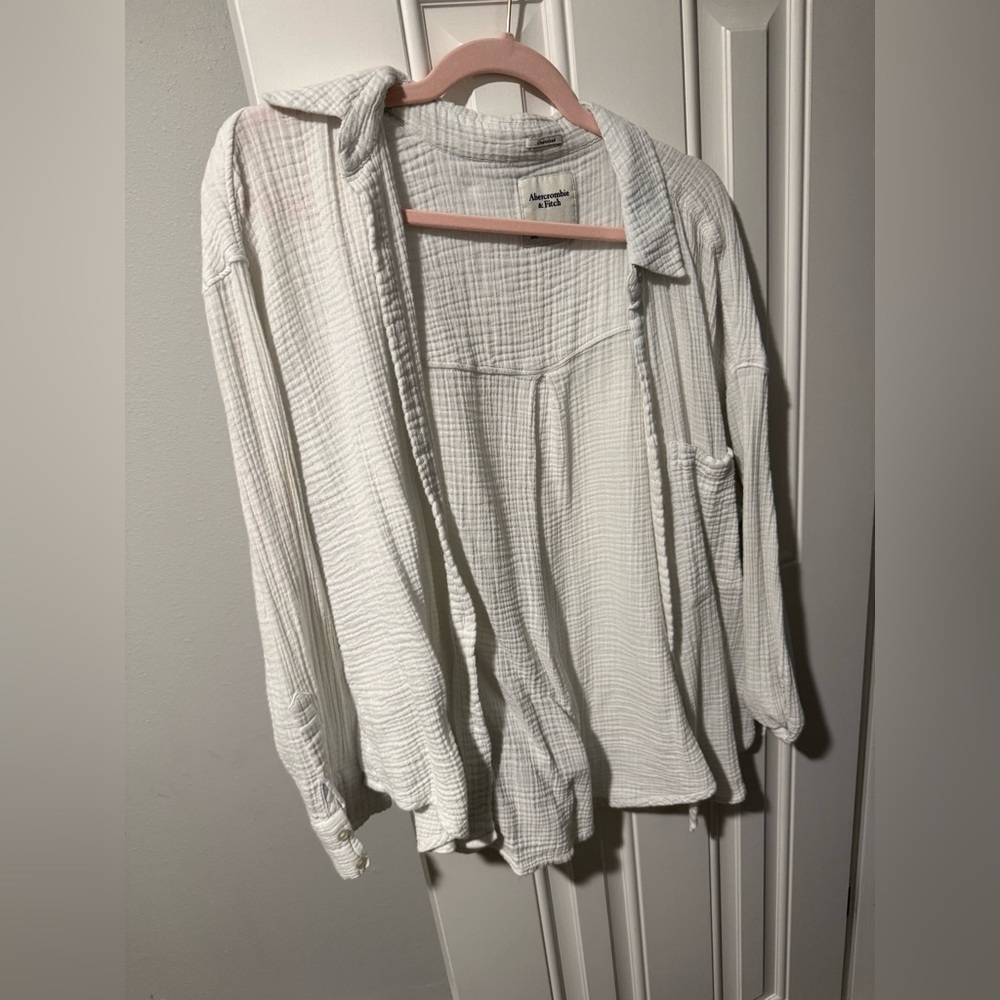 Abercrombie gauzy linen shirt